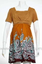 baju hamil batik V coklat   BLD 268  large
